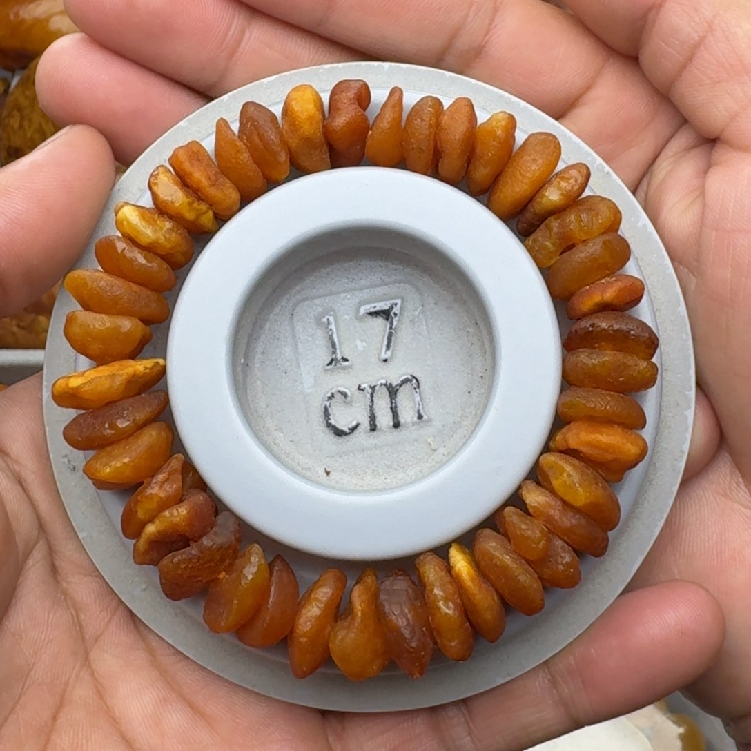 未镶嵌蜜蜡珠宝奇石天然蜜蜡，海飘圆饼手串