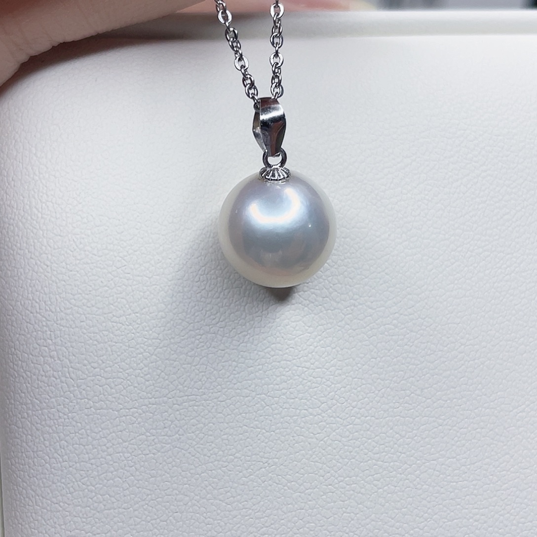 吊坠(不含链)银S925镶嵌淡水珍珠