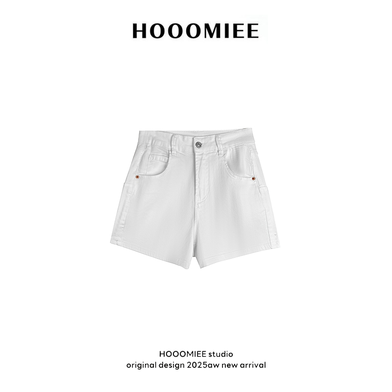 Hooomiee极简时尚日常休闲百搭女士牛仔短裤CQ0412