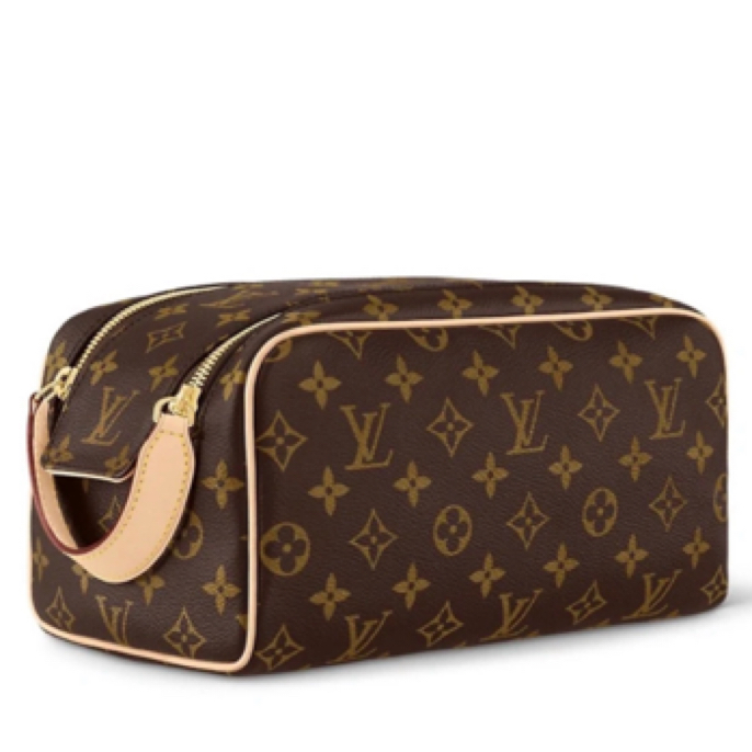 未使用 LouisVuitton/路易威登 老花Dopp kit 双拉链洗漱包
