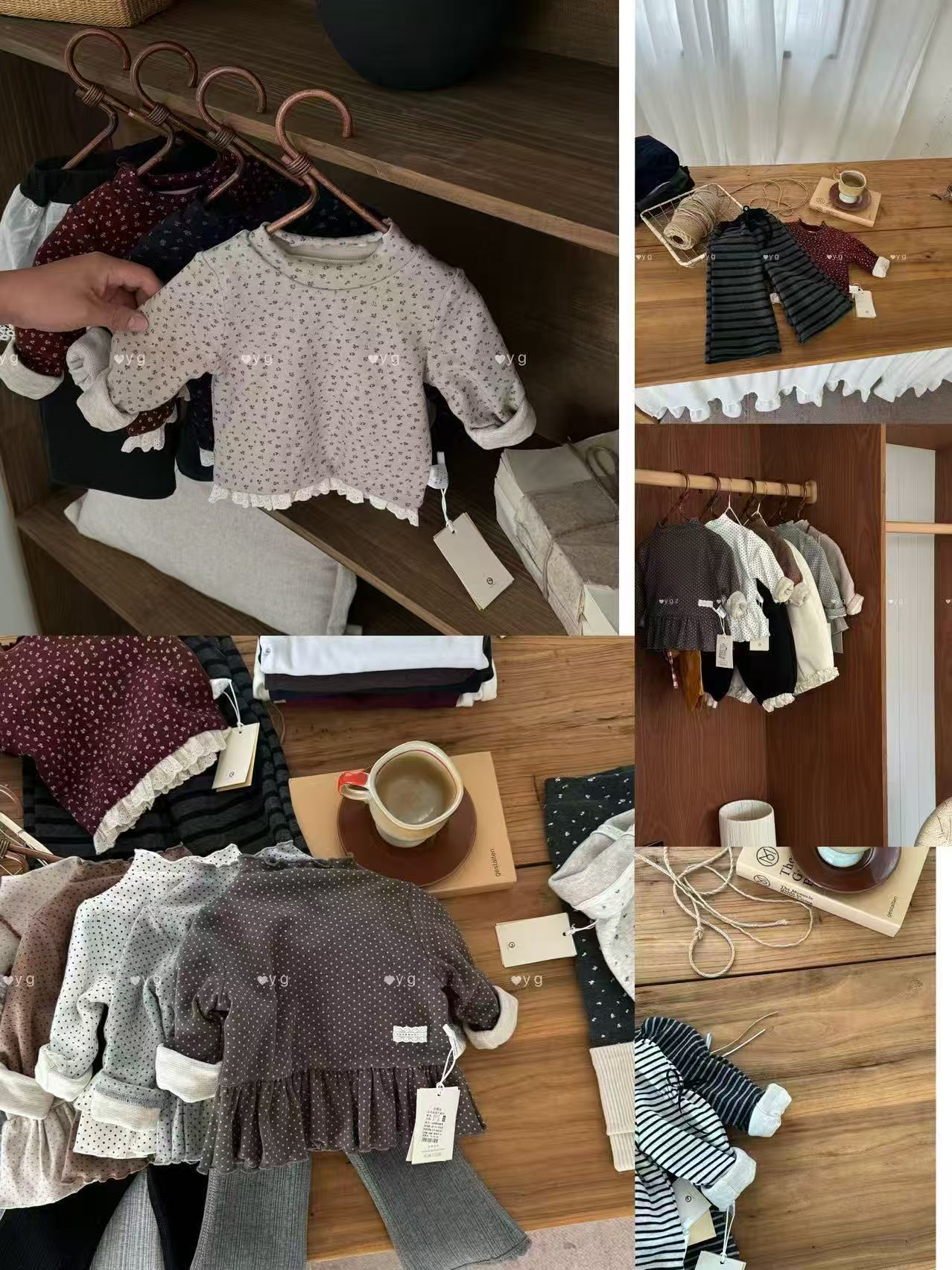 扣号秋冬季宝宝女小童加厚绒保暖打底衫裤子上衣纯色洋气品质童装