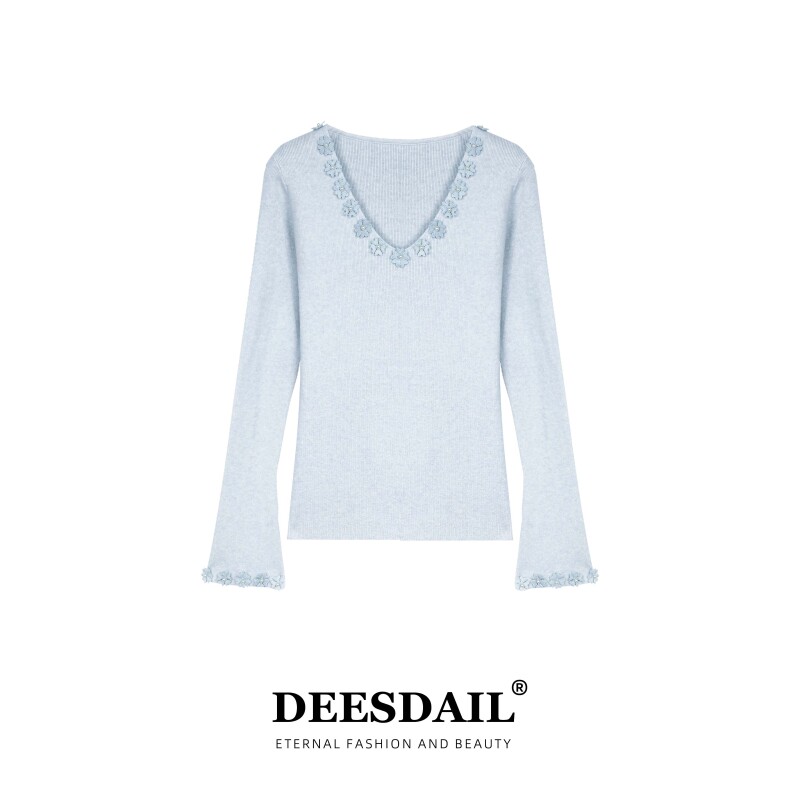 【182】DEESDAIL秋冬长袖毛衣百搭显瘦知性针织衫女气质轻奢A203