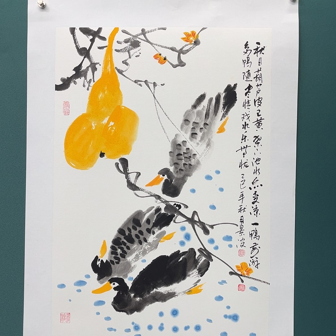 国画艺术家真人手绘