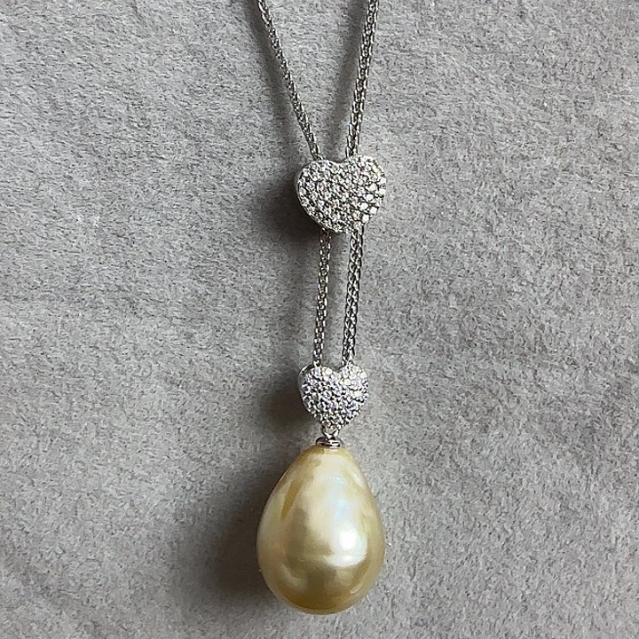 海水珍珠颈饰银S925镶嵌