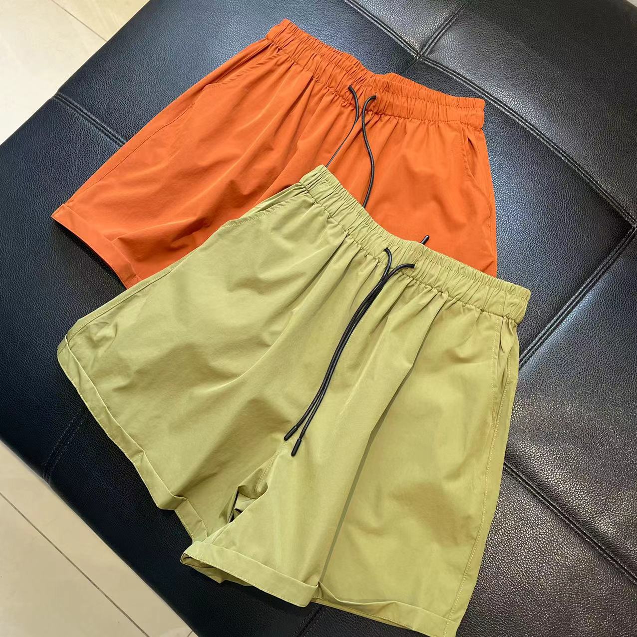 CS306夏装新款薄款松紧腰纯色宽松休闲弹力短裤女士