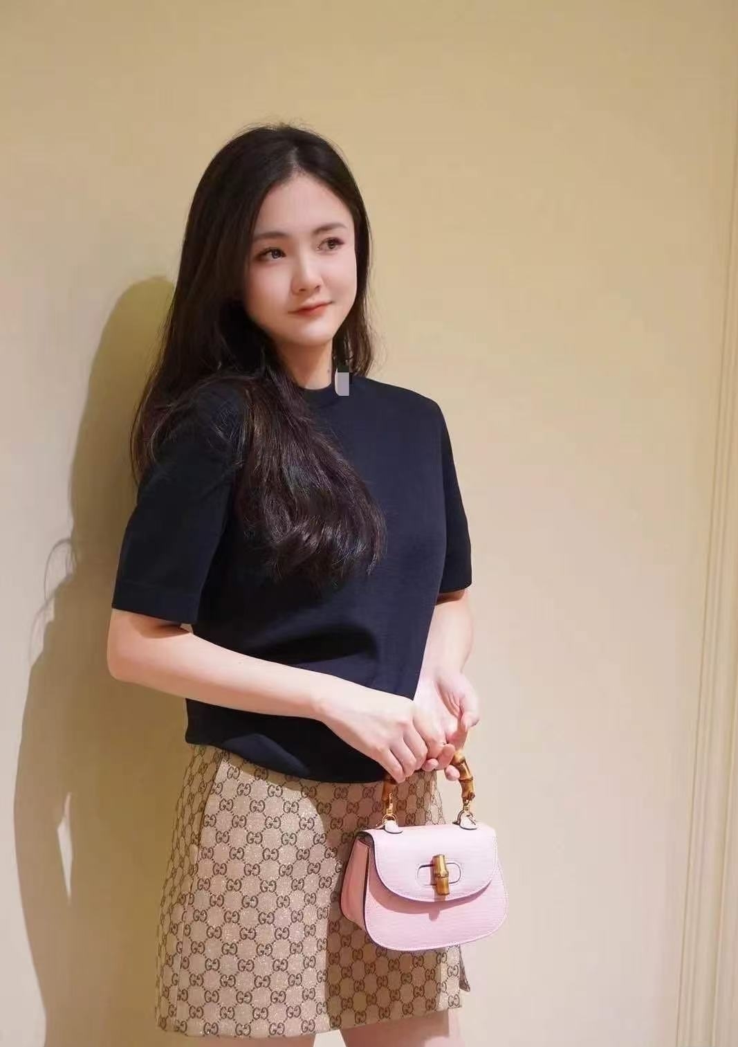 未使用 GUCCI/古驰 Gucci圆领短袖针织衫中古165730女装
