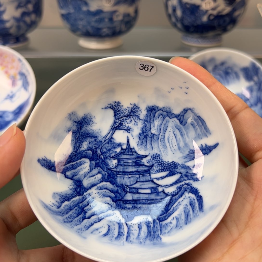 杯木木景德镇纯手绘茶具367