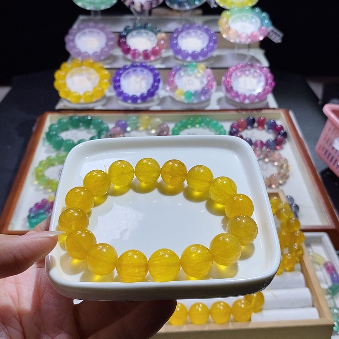 大****萤石手链未镶嵌拍2个58