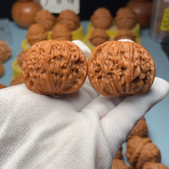 吊坠文玩核桃磨盘精对对歪 40