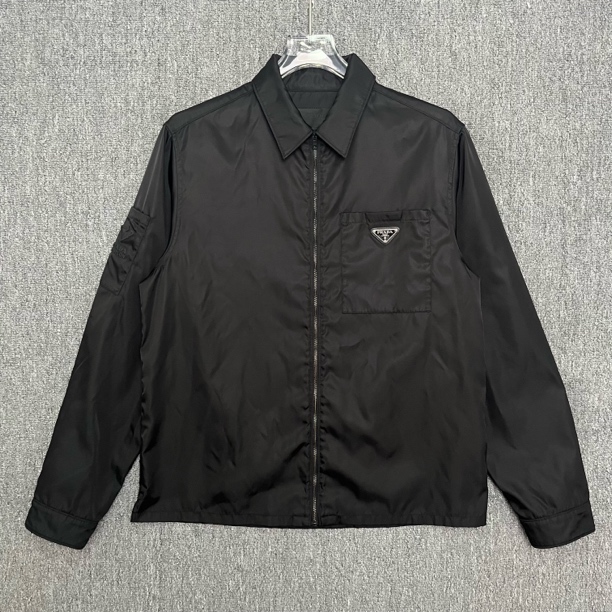 99新 Prada/普拉达 再生尼龙钢标拉链夹克外套/S码/99新/13294