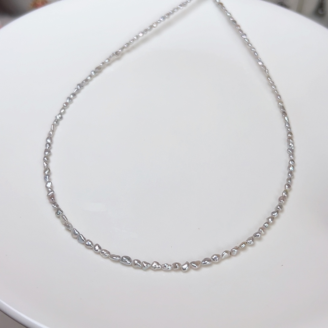 海水珍珠银S925镶嵌颈饰