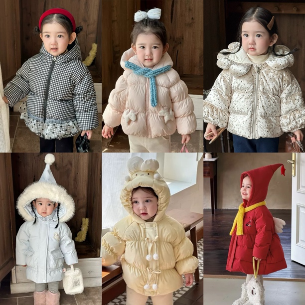 【250-300】2025冬季儿童羽绒服新国标90白鸭绒宝宝连帽童外套