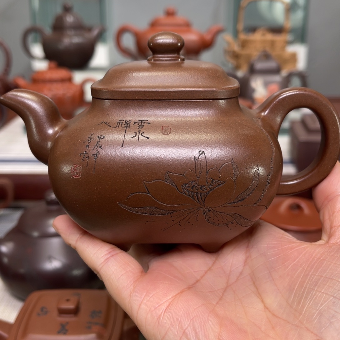 姚***忠紫砂茶壶紫泥传炉