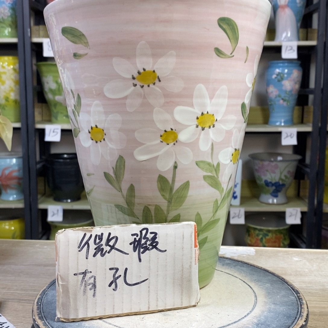 景德镇手工手绘陶瓷花盆