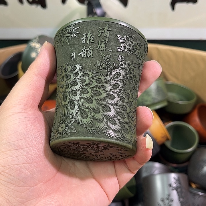 茶杯紫砂全手工紫砂主人杯 
