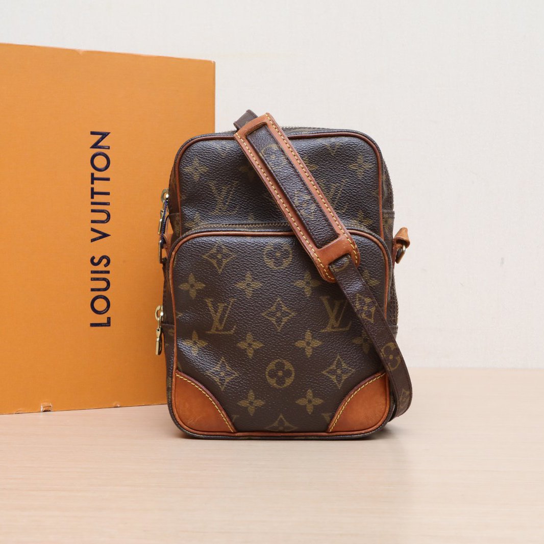95新 LouisVuitton/路易威登 小花Jerry活动中古 双层相机包 老花