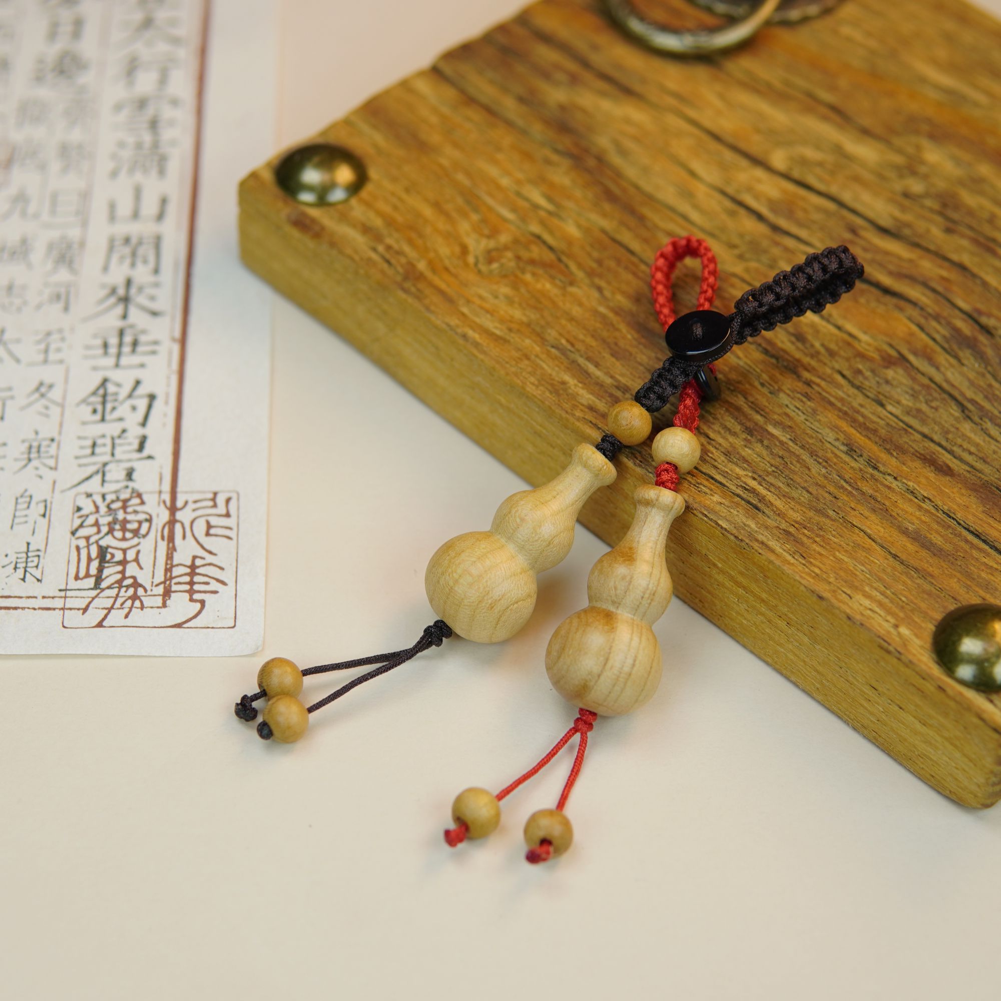 【师傅推荐】保真老桃木原木色葫芦 手机链钥匙扣挂 桃木挂件
