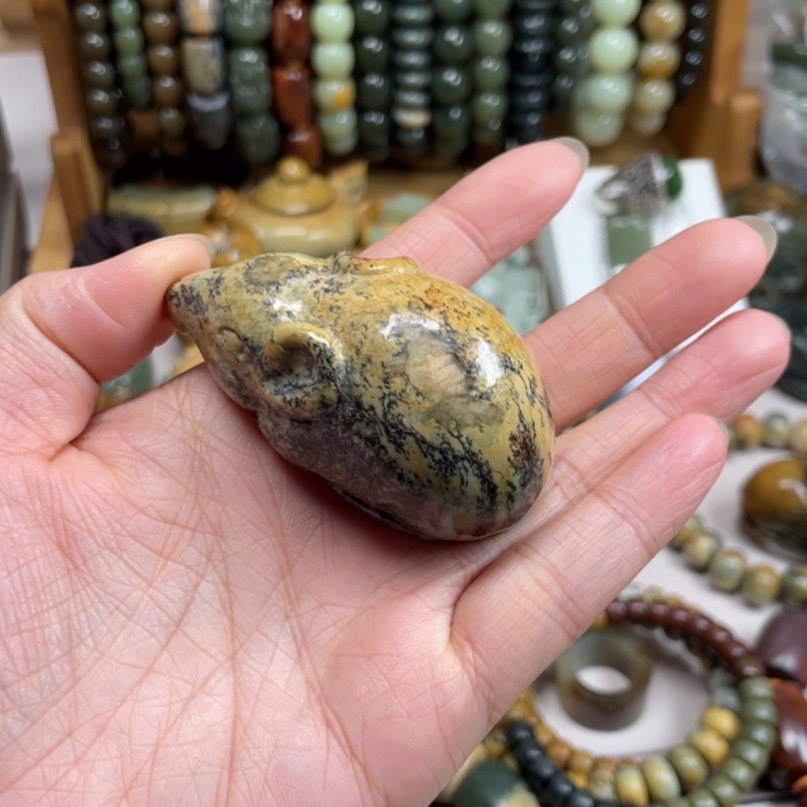 【闪购商品】岫岩河磨玉（透闪石质玉）手把件未镶嵌