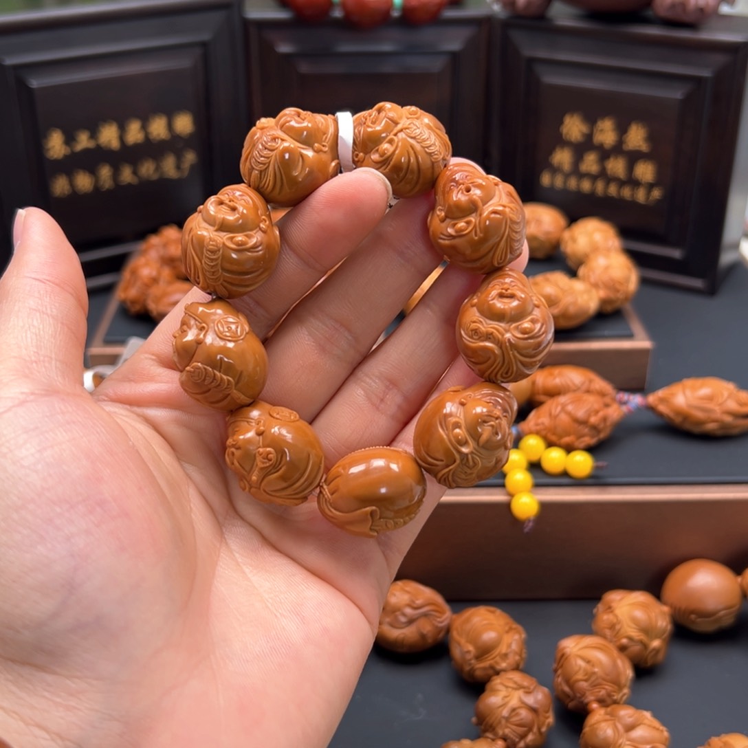 橄榄核手串/手链木*八大财神