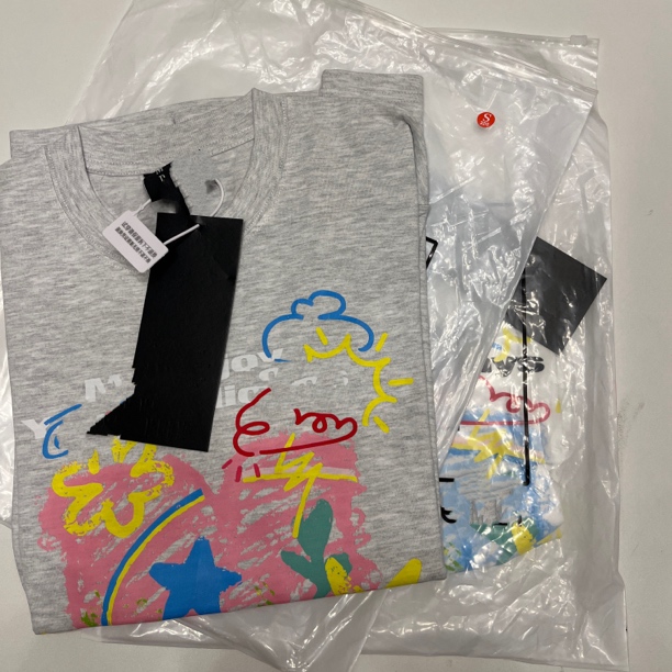 W2.M夏日清新涂鸦原包吊百棉短袖