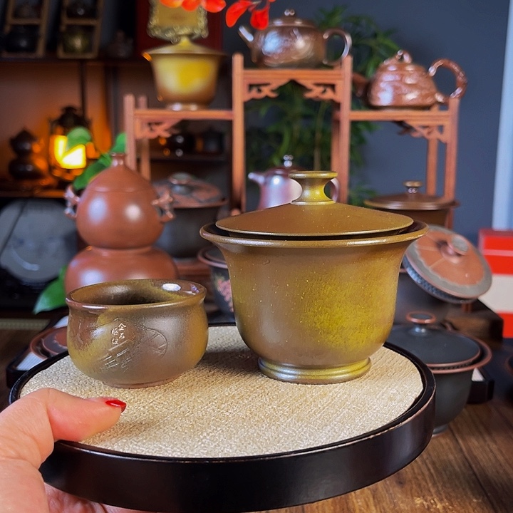 精品柴烧金花窑变170毫升左右