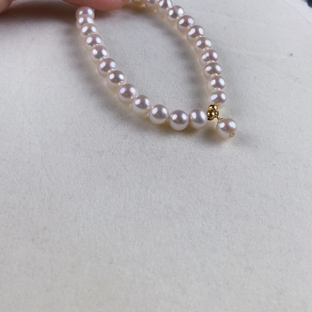淡水珍珠手串银S925镶嵌