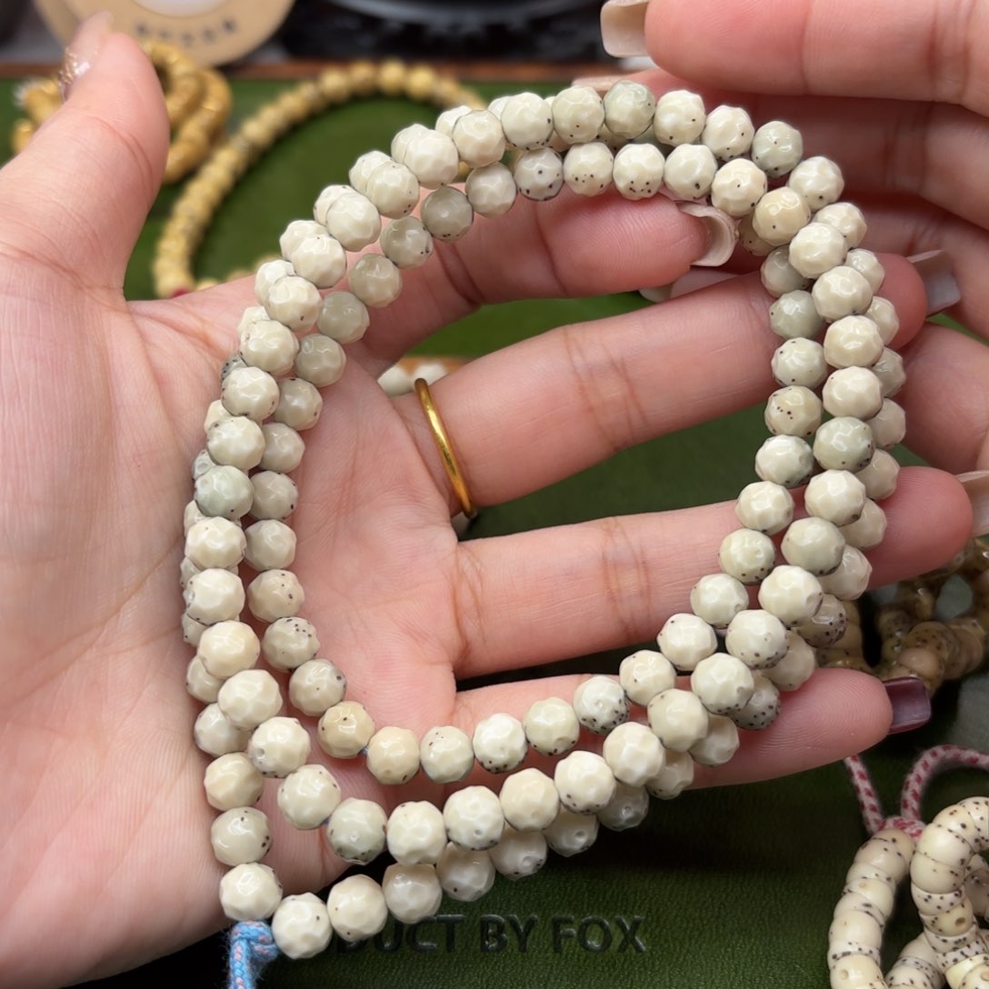 星月菩提手串7改无相108❗️大留白❗️玉化糯冰料