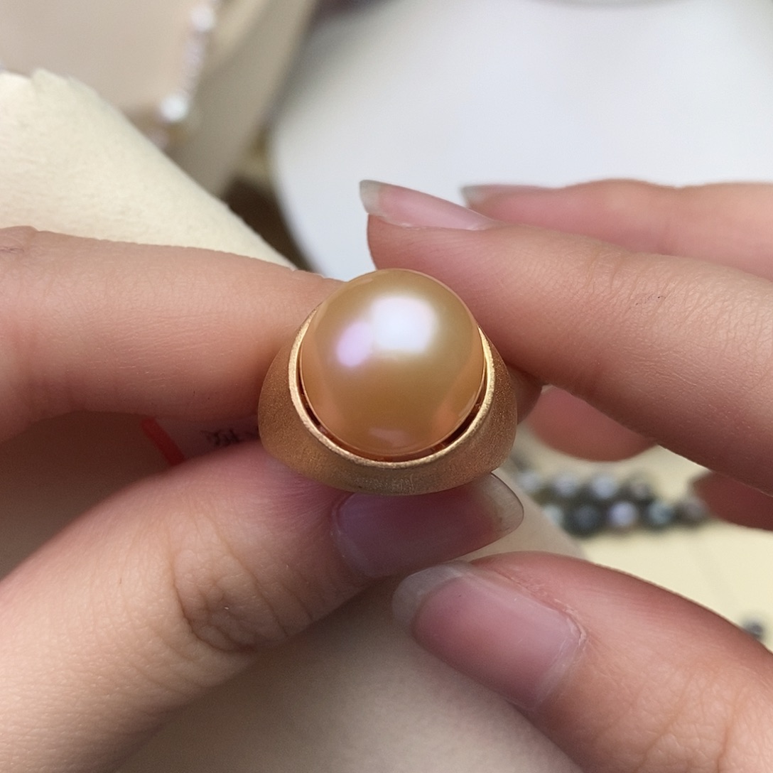 淡水珍珠戒指银S925镶嵌