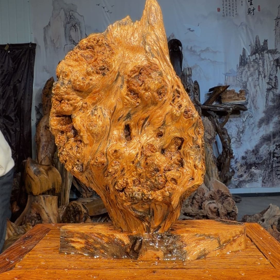 刚***！木三丰琥珀木 天然摆件23