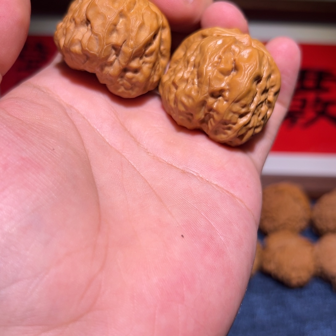 文玩核桃吊坠37蛤蟆头一对