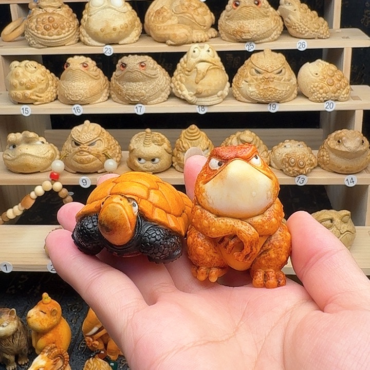 竹木*根付作品呱呱乌龟