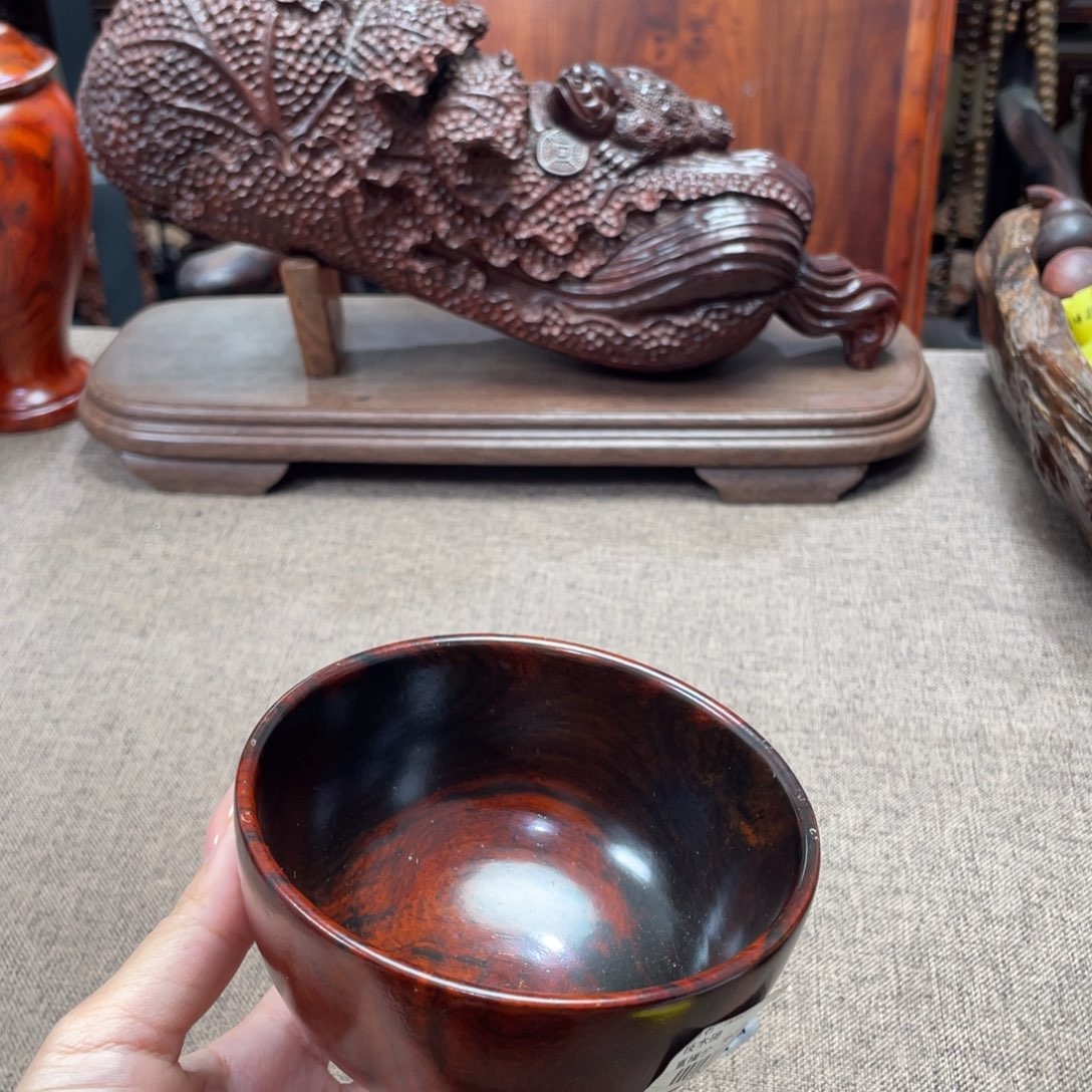 交趾黄檀（大红酸枝）木碗