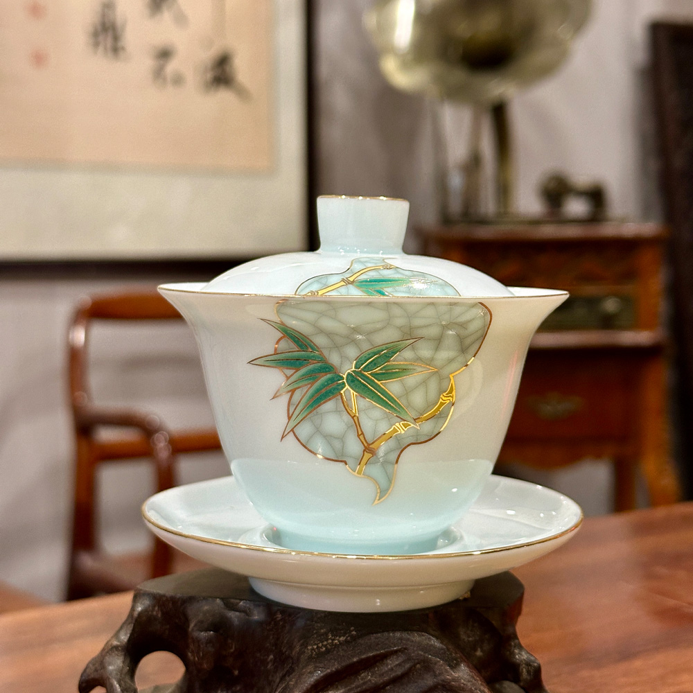 品茗茶具：福今定制盖碗节节高 160cc