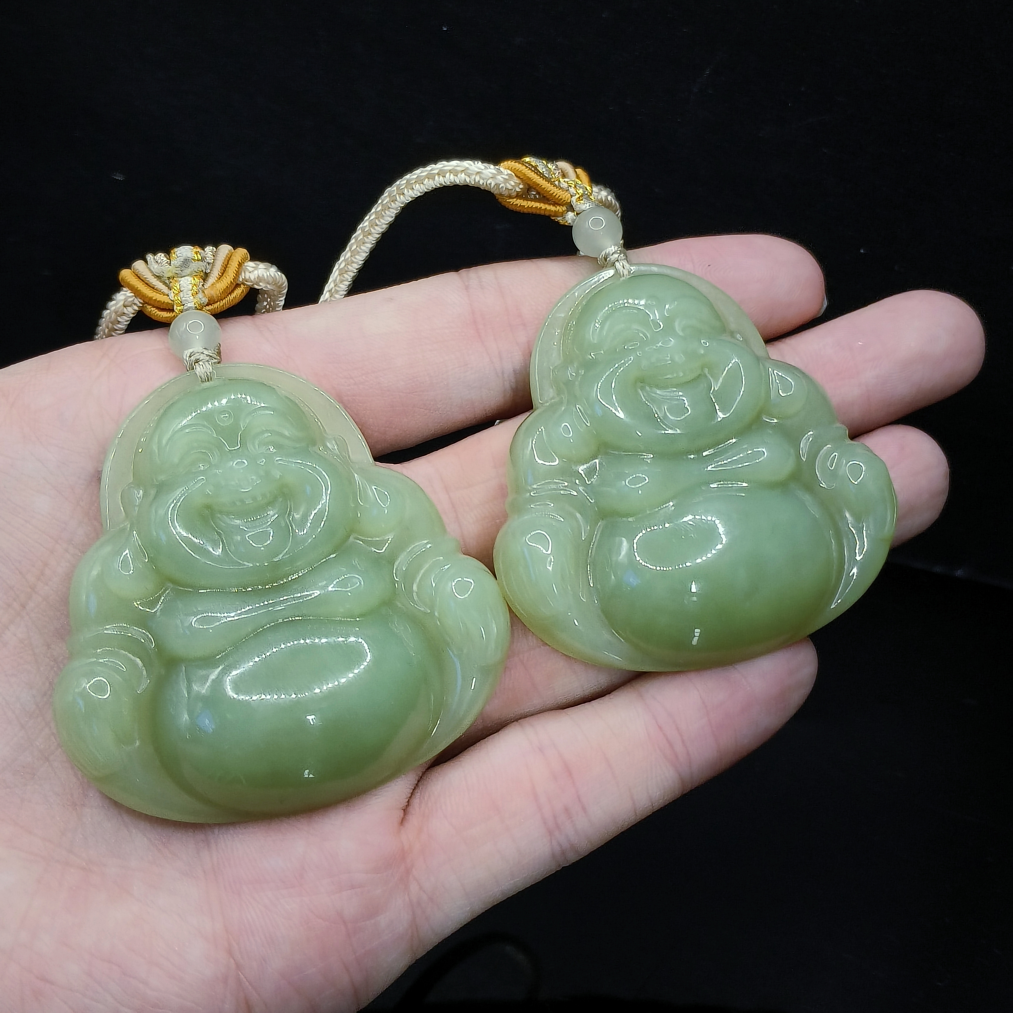 【李想精选】和田玉佛公吊坠赠绳子J36【多样性发其一】约45-48-9mm