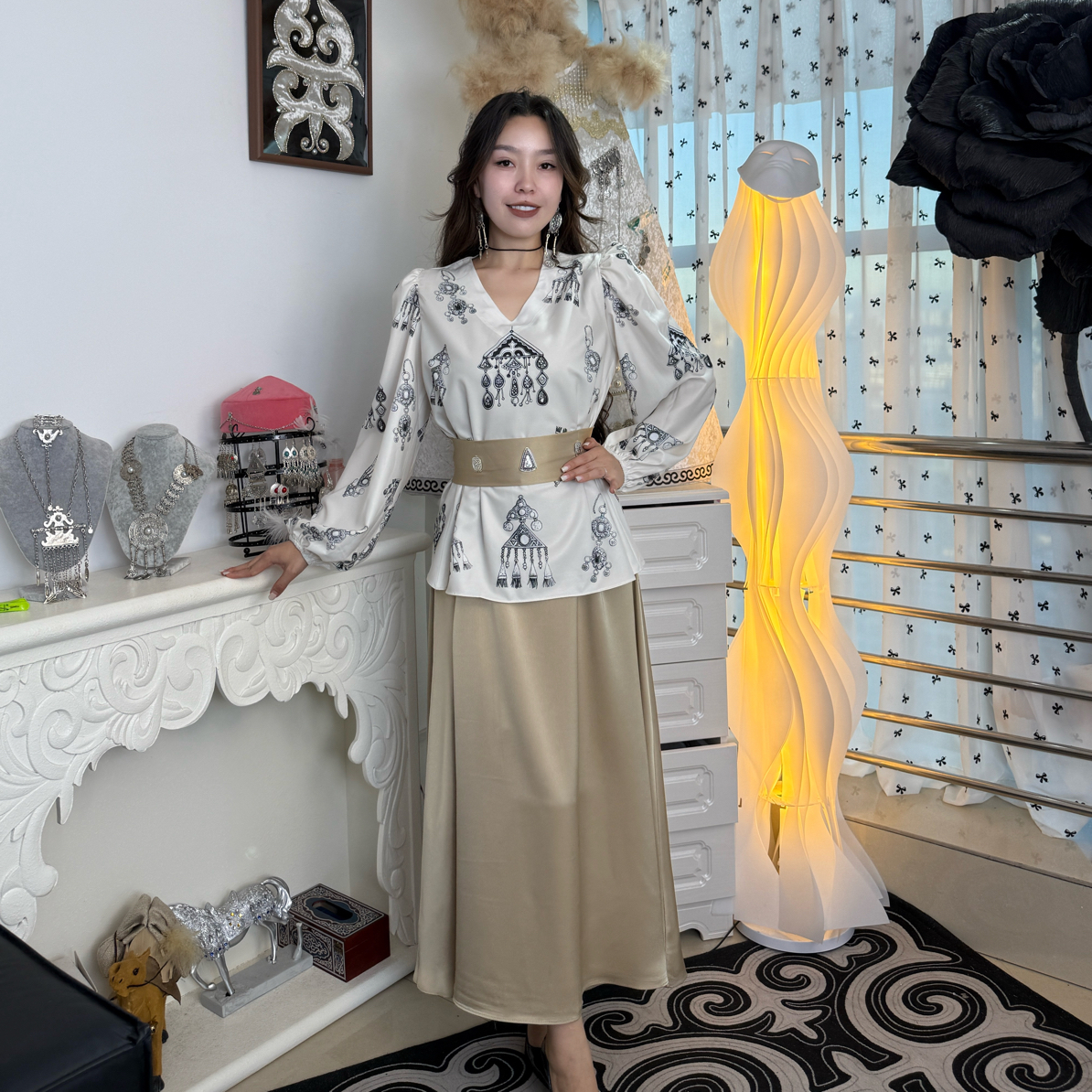 民族风两件套女神裙子