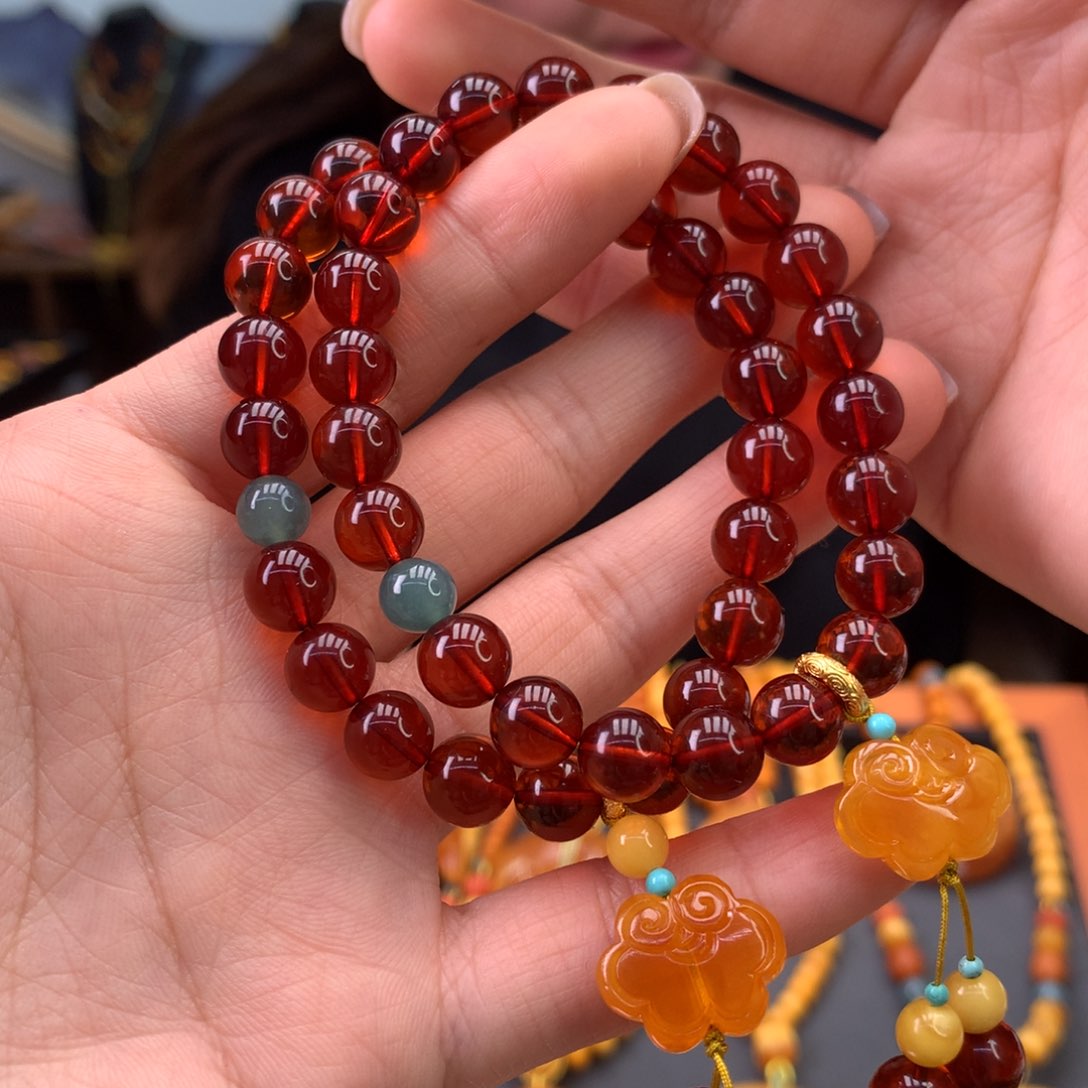 血珀手串未镶嵌多样性发一