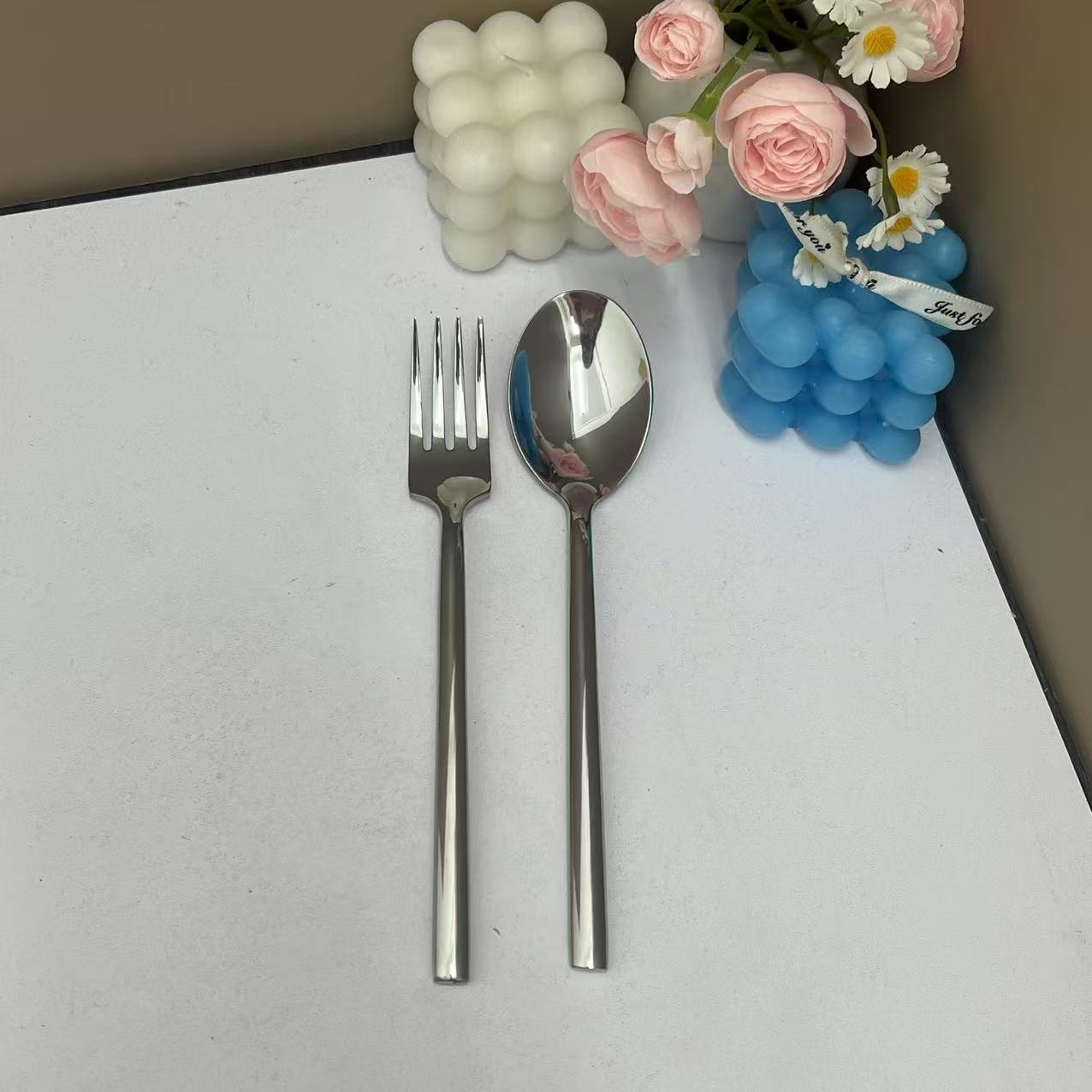 实心断打勺叉套装高档家用款居家必备神器外贸【汤姆粉丝专属】