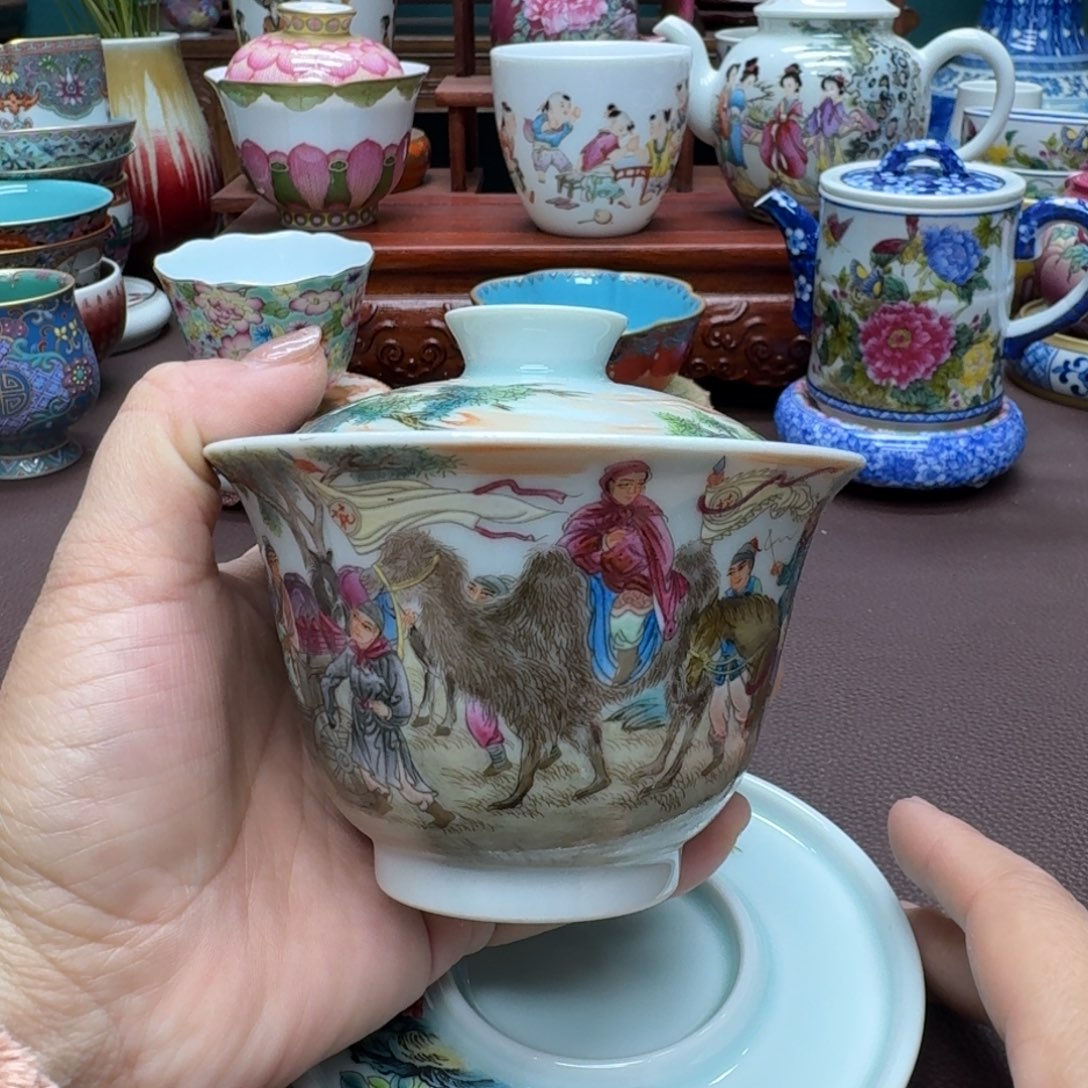 瓷片景德镇仿古手工制作精品展示