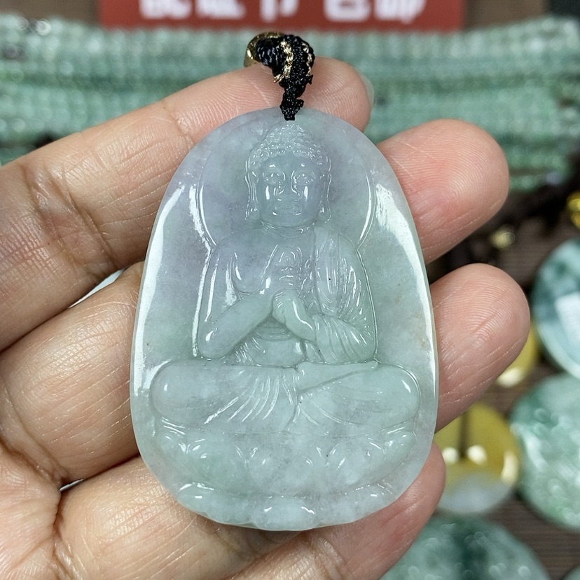 【闪购商品】翡翠颈饰未镶嵌玉吊坠翡翠玉大日如来