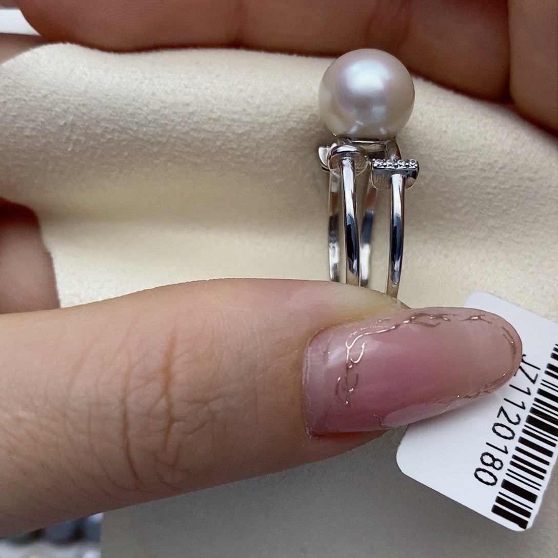 【闪购商品】淡水珍珠戒指银S925镶嵌