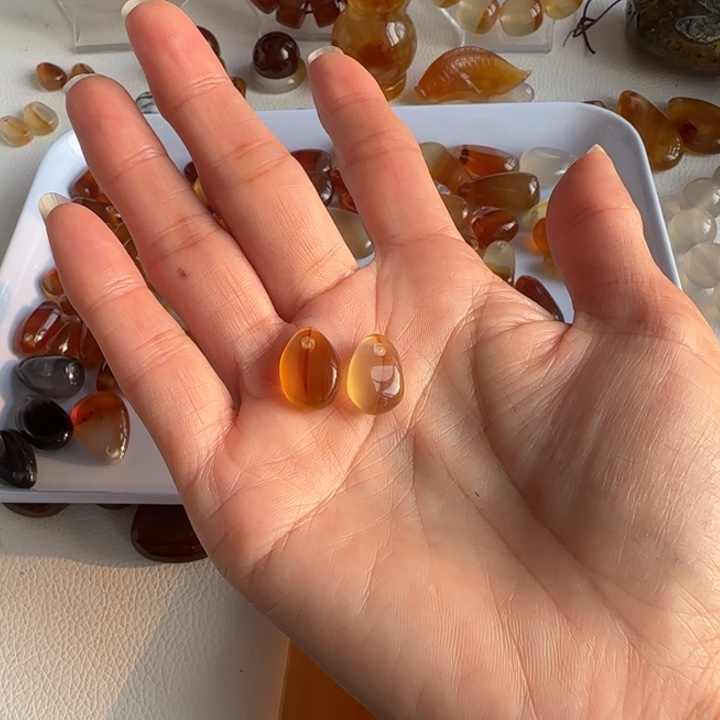 野***旮玛瑙/玉髓未镶嵌颈饰