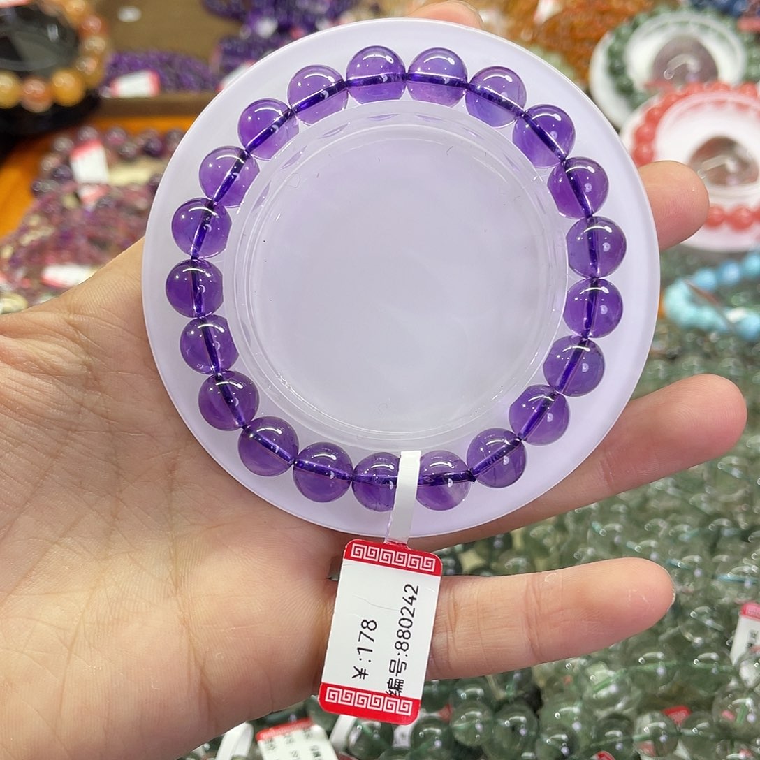 水晶手链未镶嵌紫水晶9mm