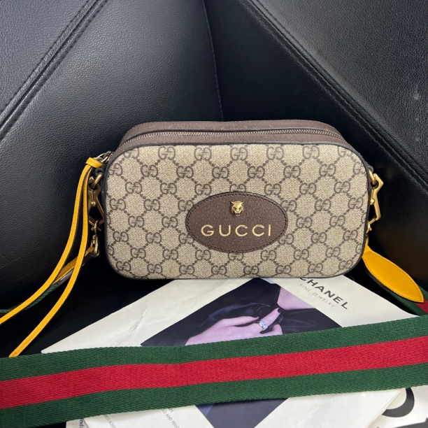 95新 GUCCI/古驰 捐金沉珠/虎头相机包单肩