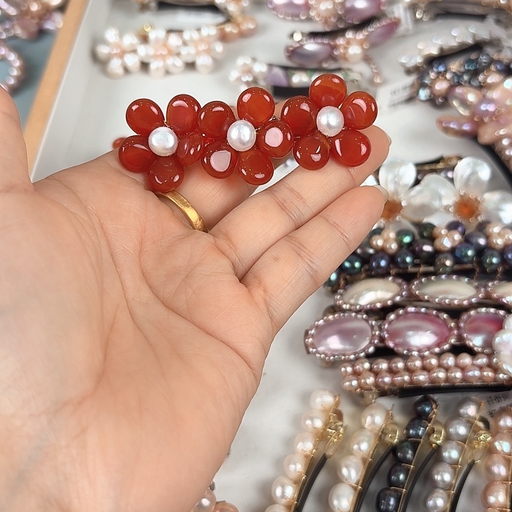 淡水珍珠发饰未镶嵌