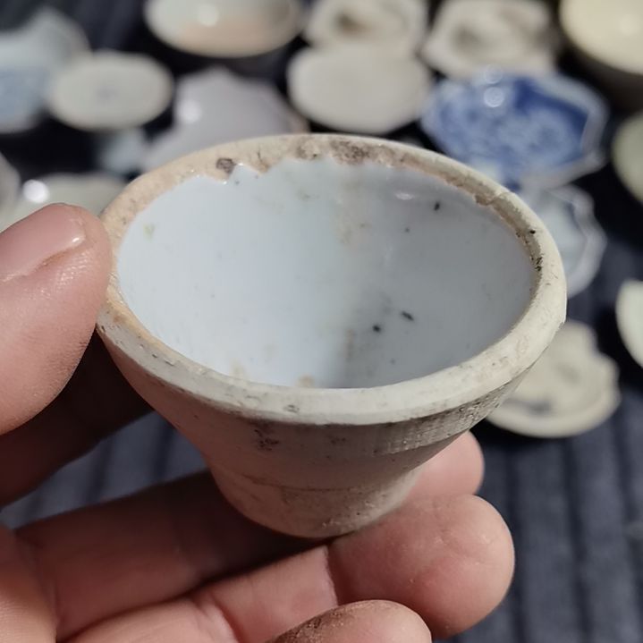 瓷片青花影青杯垫标夲