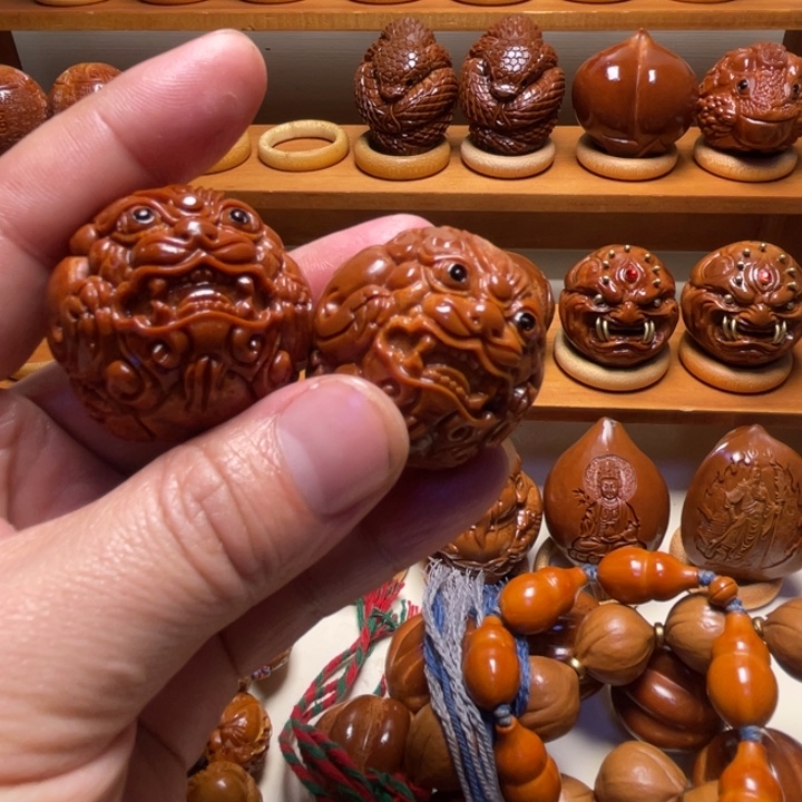 M***馆橄榄核手串/手链38正圆貔貅