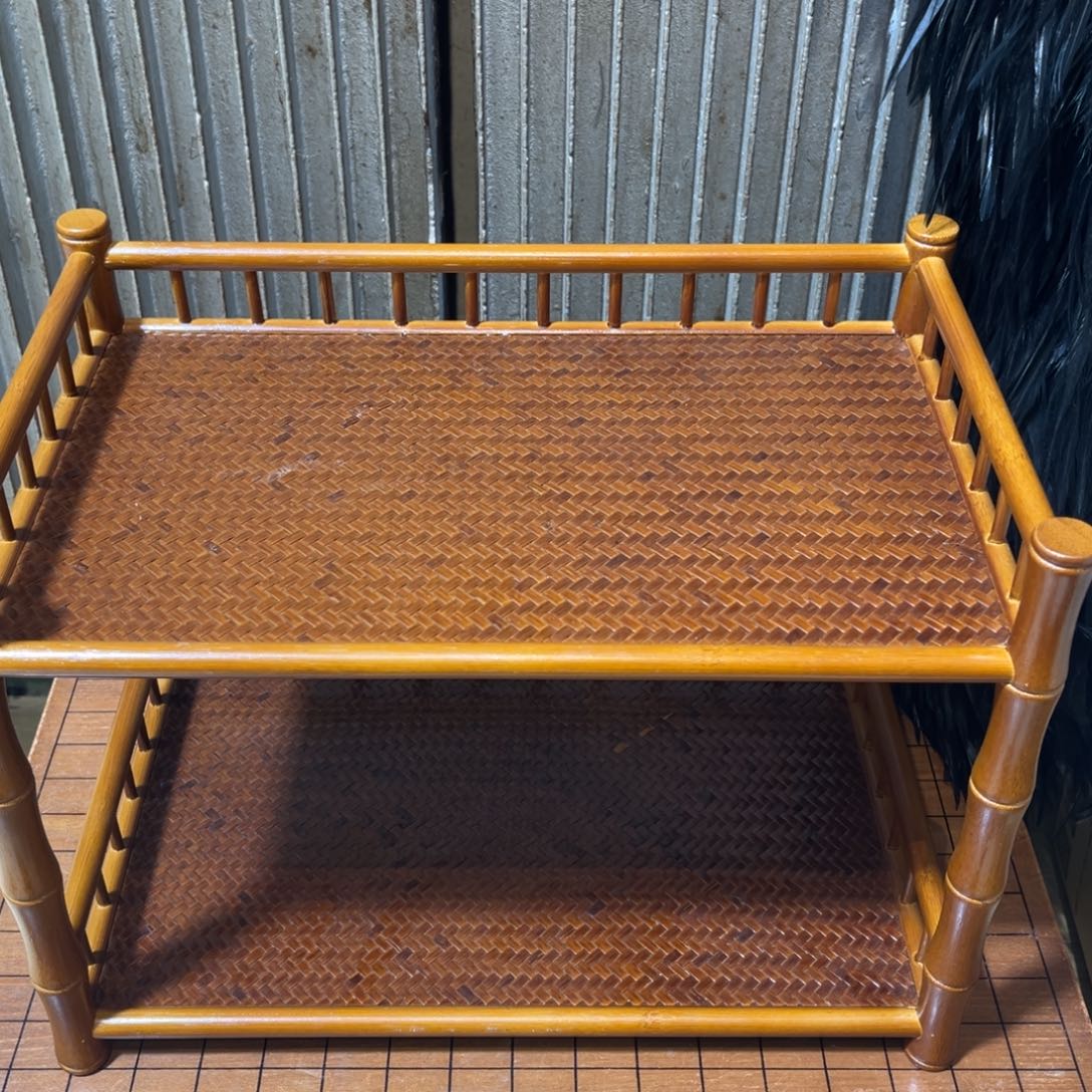 竹编泽**航中古工艺品摆件