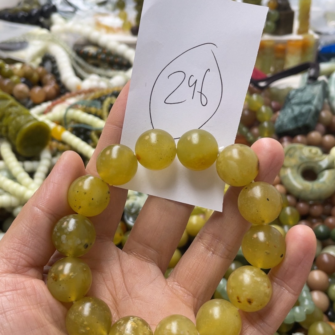 蛇纹石玉手链合金