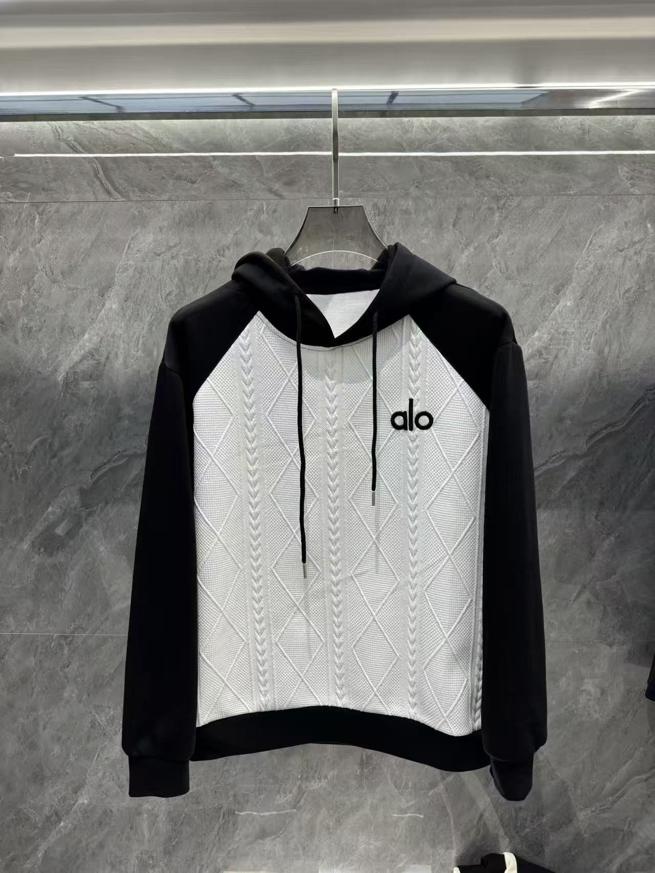 男秋冬连帽卫衣百搭秋季长袖拼色拼接提花男款休闲