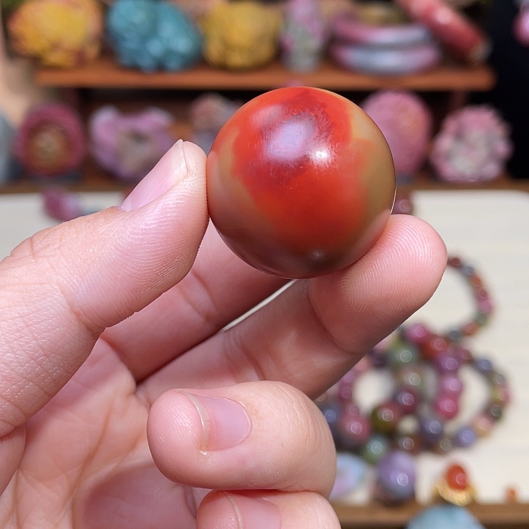 我***风玛瑙/玉髓未镶嵌珠宝半成品盐源玛瑙包浆珠